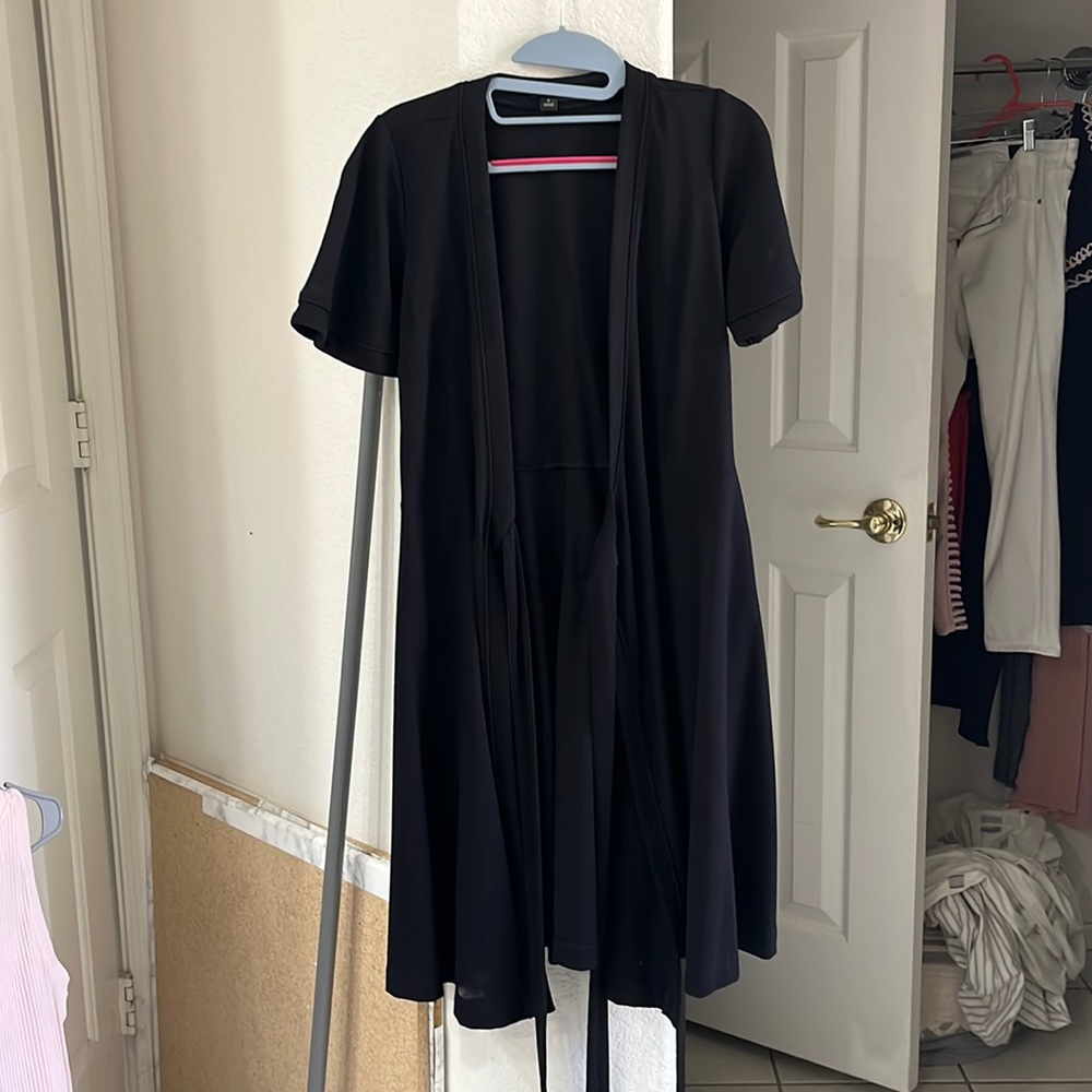 Ann taylor cross tie black dress